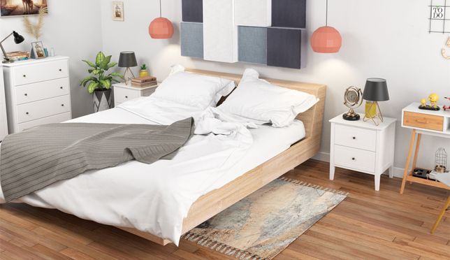 Weiße Nachtkommode von Homfa