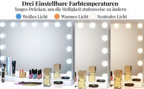 3 verschiedene Lichtfarben