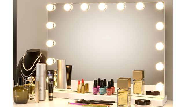 Homfa Schminkspiegel mit 10 fache Lupe