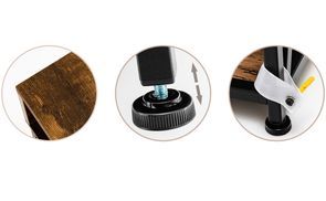 Kippsicheres Design & verstellbare Füße