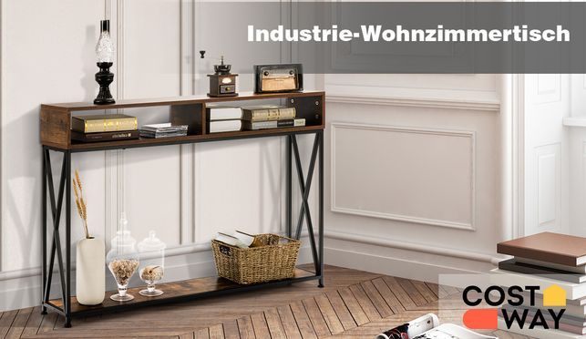 2 Ebenen Konsolentisch von COSTWAY