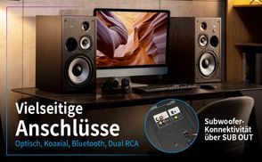 Flexible Anschlüsse inklusive SUB OUT