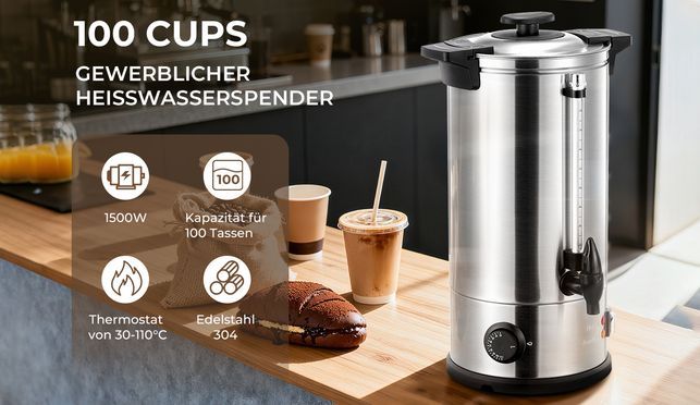 FOHERE Glühweinkessel 10L Edelstahl