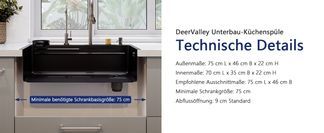 75cm stainless steel kitchen sink