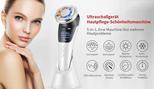 5in1 Kosmetisches Gerät Ultraschallgerät Faltenentferner Gesichtsmassage