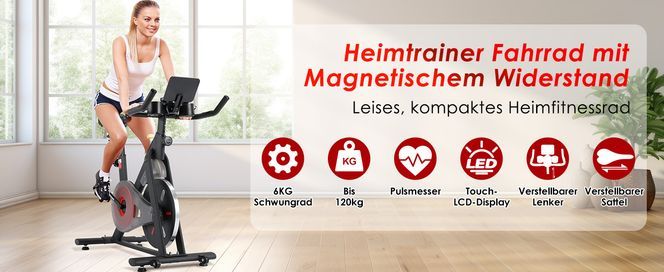 Neudefinition des Heimtrainings | Magnetisches und leises Heimtrainer Fahrrad