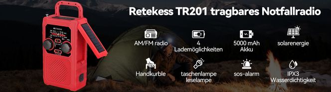 TR201 tragbares NotfallRadio