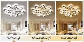 Lichtfarbe und Helligkeit mit Fernbedienung einstellbar 