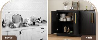 Praktische Aufteilung und zwei Schwingtüren