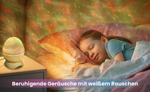Nicht nur Sternenprojektor, sondern auch weißes Rauschen Mas