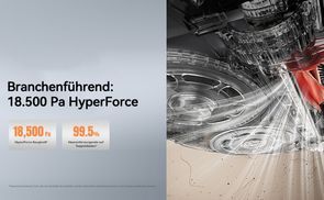 Branchenführende 18.500 Pa HyperForce®