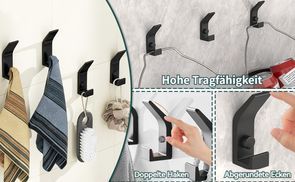 Die Wand Garderobenhaken sind aus Aluminium gefertigt