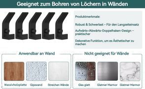 Wandmontierter Kleiderhaken für die Bohrmontage