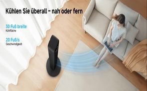 Tower fan with dual control comfort, switch according to your preference