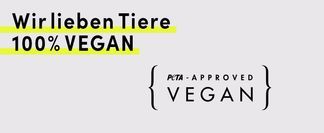 100% Vegan PeTA Zertifiziert