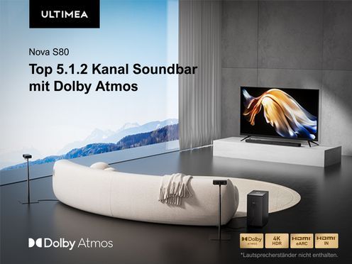 Ultimea Nova S80 Soundbar 360° Spatial Sound mit True Dolby Atmos