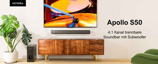 ULTIMEA Apollo S50 4.1 Kanal trennbare Soundbar mit Subwoofer