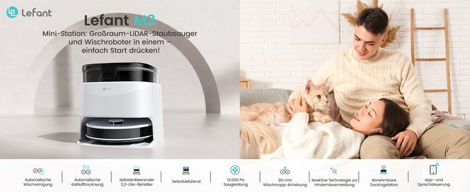Lefant M3 Staubsauger Roboter – Der intelligente Reinigungsprofi mit All in One Station!