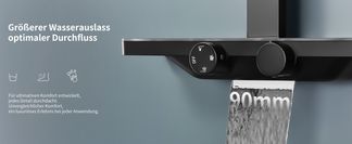 Breiter Auslauf – starker Fluss, stilvolles Design