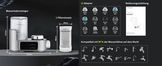 Kompakter Wasserfilter für 99 % aller Wasserhähne