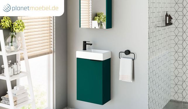 Der moderne Waschbeckenunterschrank von Planetmöbel für zeitgemäßes Baddesign