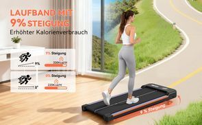 Laufband mit 9% Steigung für maximalen Kalorienverbrauch
