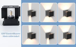 Einstellbarer Abstrahlwinkel von 0° bis 120