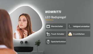 WDWRITTI LED Multifunktionspiegel