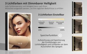  3Lichtfarben+Heilligkeit dimmbar