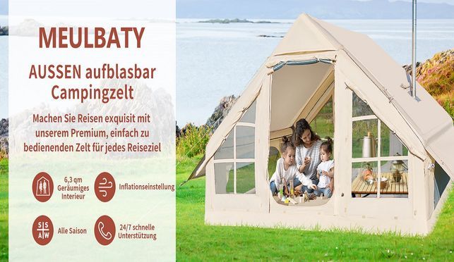 MEULBATY Luftzelt: 6,3m² XXL Raum & Allseason Komfort!