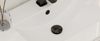 Wenko Waschbecken Tropic Red - 43cm Rundbecken Mit Pop-Up Abfluss