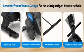 2026 Upgrade DMASUN Magnetisches Rudergerät Mit 32 Stufen – Leises Heim-Rudergerät Mit App, Doppelgleitschiene & 158 Kg Kapazität