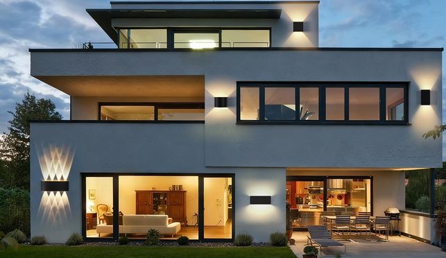 LED Wandleuchte schwarz: