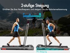  4 in 1 LAUFBAND MIT 9 % NEIGUNG