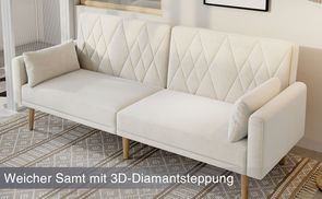 Weicher Samt mit 3D Diamantsteppung