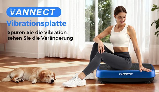 VANNECT 3D Vibrationsplatte mit Doppelmotoren für Ganzkörpertraining zu Hause!