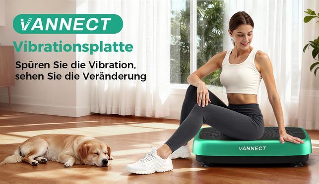 VANNECT 3D Vibrationsplatte mit Doppelmotoren für Ganzkörpertraining zu Hause!