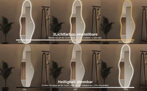 Designer-Wandspiegel Wyatt 160x70 Cm Sheesham Natur