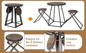 Zusammenklappbares & platzsparendes Design