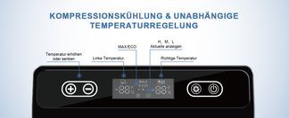 HomeMiYN Thermobehälter Kompressor kühlbox auto 38L 12V/240V