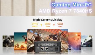 Dreifach Display Unterstützung: 4K auf HDMI, DP und Type C