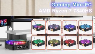 Mini PC mit RGB Lichtern