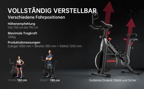 Vollständig verstellbar für verschiedene Körpergrößen