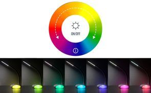Vielseitige LED Nachttischlampe: 2 Modi für Farblicht