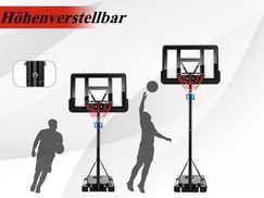 COSTWAY Basketballständer 200-305cm Höhenverstellbar, Basketballkorb