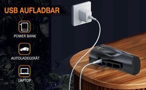 USB aufladbar – flexibel unterwegs