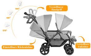 Adjustable Twin Stroller