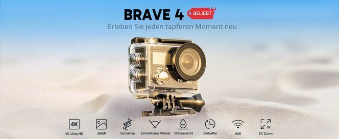 AKASO Action Cam EK7000 Pro 4K - Fotocamera Subacquea 40m Con Touch Screen E WiFi