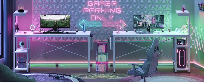 Schreibtisch mit USB Ladeanschluss & Steckdose