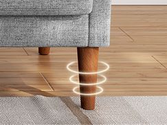 Stabiles Gestell & massive Holzbeine